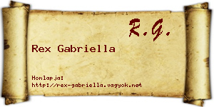 Rex Gabriella névjegykártya